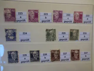 Geallieerde bezetting - Duitsland (Sovjet-zone) 1948 - Soviet occupation zone, so-called “Köpfe&nbsp;I” (Heads&nbsp;I) expertised collection of colour the variants - 212-227