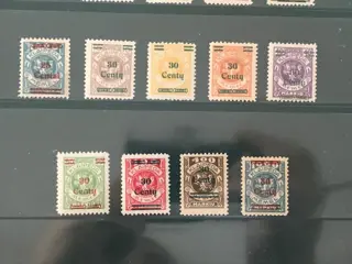 Memel 1923 - Groen opdruk - BPP gekeurd - Michel 206I/229I