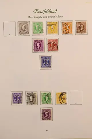 Duitsland, Bondsrepubliek 1946/1990 - Collectie in 4 Borek LX voordrukalbums