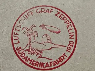 Duitse Rijk - South America flight 1930 Friedrichshafen–Rio with 2-reichsmark Zeppelin stamp - Sieger 57 M