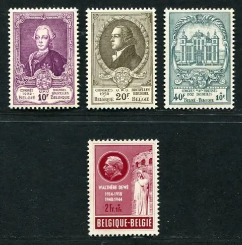 België 1952/1953 - Selectie in overeenstemming met Davo albumblad 62 met reeks UPU 'Postmeesters'