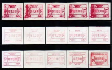 België 1983/2001 - Automaatzegels FRAMA met afwijkingen - OBP 2023 deel 2 Automaatzegels