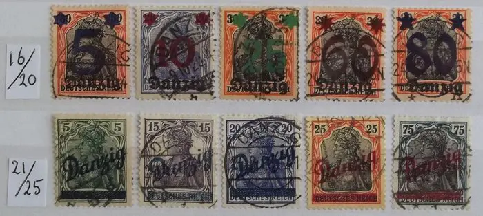 Danzig 1920/1938 - Goed gevulde verzameling met veel complete series.
