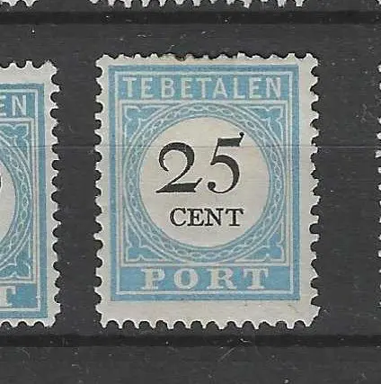 Nederland 1881/1887 - Portzegels Cijfer en waarde zwart - NVPH P3/P12