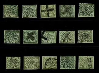 Italiaanse oude staten - Pauselijke Staat 1852 - Lot with 40 stamps - Michel 3 (40)