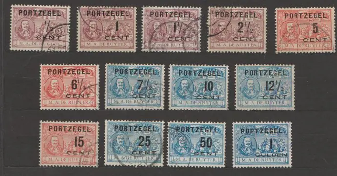 Nederland 1870/1907 - Verzameling portzegels