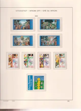Vaticaanstad 2000/2005 - Jaargangen met speciale velletjes,postzegelboekjes.