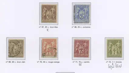 Frankrijk 1876/1900 - Quote: over €16,000 - A lovely consistent collection of classic Sage stamps with Prussian blue, - Entre les n°61 et 106