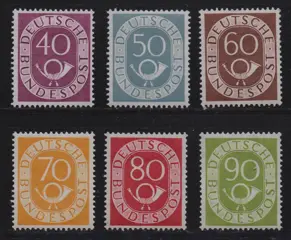 Duitsland, Bondsrepubliek 1951 - “Post Horn”, complete, unused - Michel 123-138