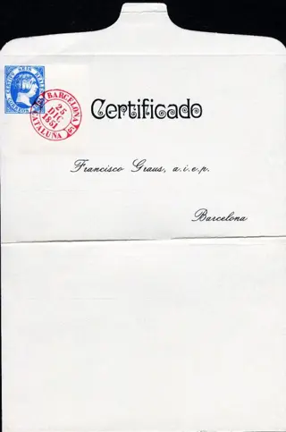 Spanje 1853 - Madrid. Internal post. 1 cuarto bronze. Graus certificate - Edifil 22