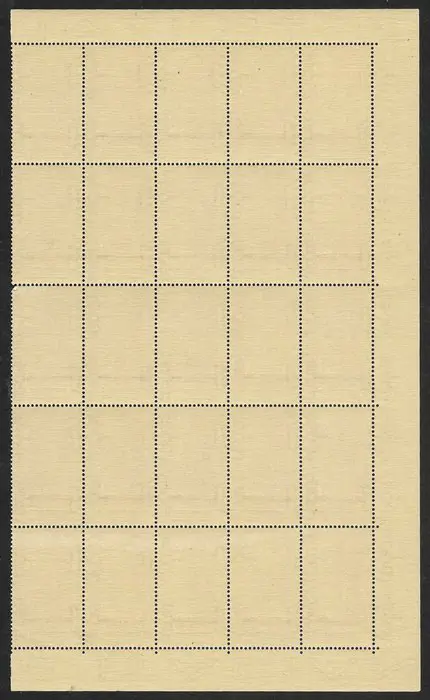 Italiaans Cyrenaica 1943 - Extremely fine and rare full sheet of 50 MNH divided into 2 not issued 60 c. orange overprinted, - Sassone n.40