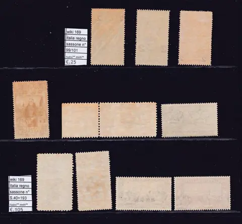 Koninkrijk Italië - Selection of the Kingdom, only complete sets, Sassone catalogue €1280 MNH** - sassone