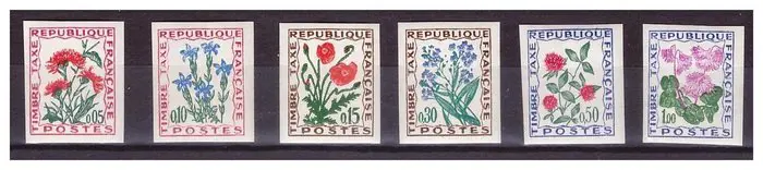 Frankrijk 1943/1983 - Lot stamps, fresh, postal tax intact in complete series, single & multiple - Neuf** MNH & Non Dentelés