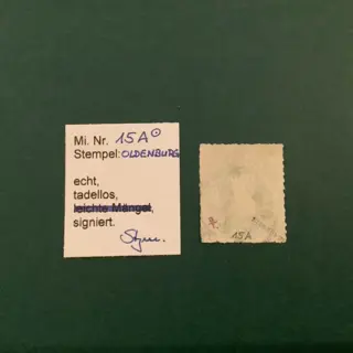 Oldenburg 1862 - 1/3 Groschen wapenschild in tanding A - BPP gekeurd - Michel 15A