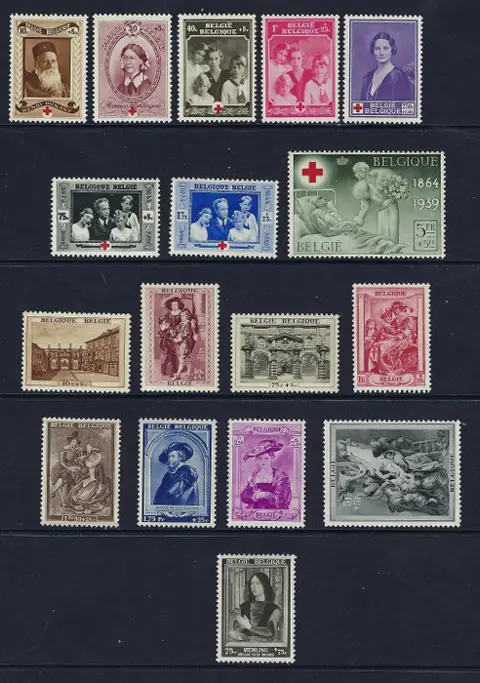 België 1939/1945 - 7 Volledige jaargangenmet de blokken en zegels uit de blokken - OBP/COB 496/724 + BL10/17