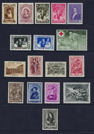 België 1939/1945 - 7 Volledige jaargangenmet de blokken en zegels uit de blokken - OBP/COB 496/724 + BL10/17