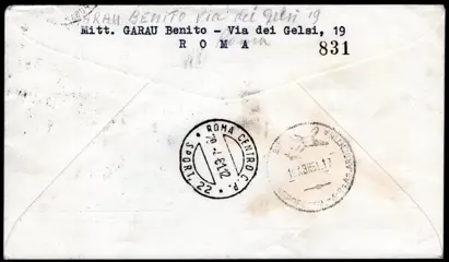Italiaanse Republiek 1961 - FDC – ‘visit of President Gronchi in South America’ set also stamped with 205 l. pink lilac - Sass. n° 918/921