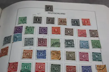 Geallieerde bezetting - Duitsland 1946/1949 - Frans, Amerikaans, Brits en Sovjet zones, Gevorderde verzameling in een Davo album.