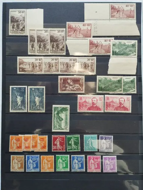 Frankrijk 1936/1937 - Semi-modern set, mint**, deluxe, MNH