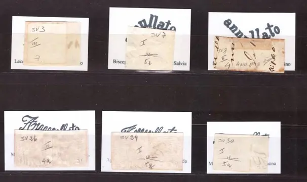 Italiaanse oude staten - Napels 1858 - Lot of Naples cancellations with embellishment (‘svolazzi’)