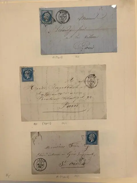 Frankrijk 1849/1900 - Collection of classics on album pages