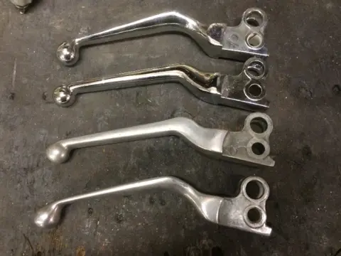 Harley rem/koppelingshendels chroom/aluminium