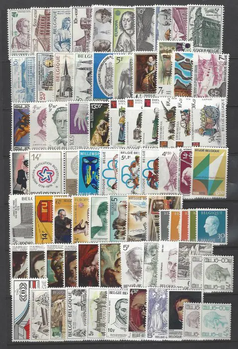 België 1970/1984 - 15 volledige jaargangen , perfect volledig voor het Davo luxe album deel III