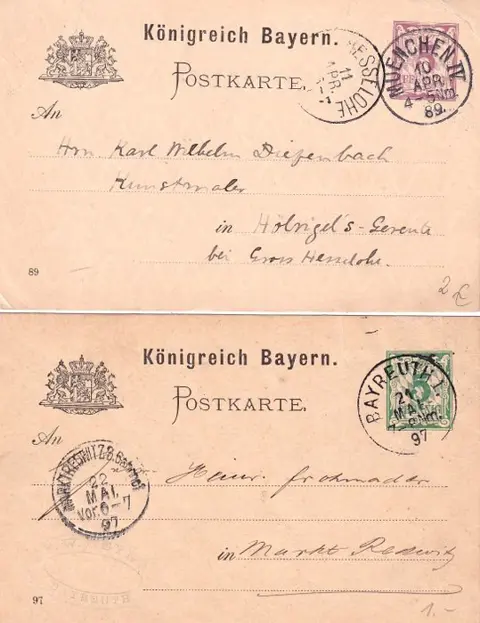 Oud Duitsland - Beieren 1873/1919 - Very good postal stationery collection from P&nbsp;1 onwards
