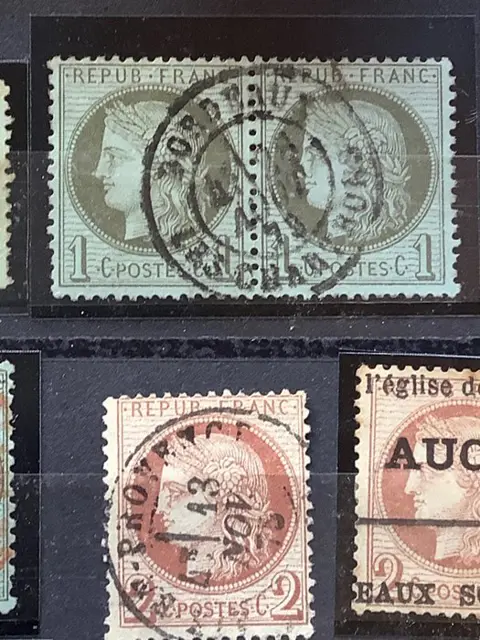 Frankrijk - Nice Ceres lot, perforate, Yvert 50 to 52.