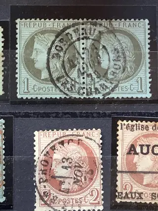 Frankrijk - Nice Ceres lot, perforate, Yvert 50 to 52.