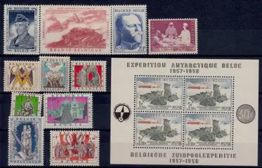 België 1955/1960 - Volledige jaren 1955/1960 - OBP = 961/1173A + BL 31/32