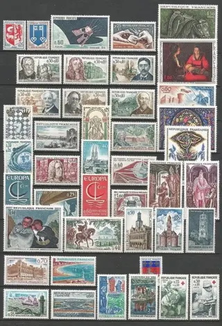 Frankrijk 1963/1974 - Lot of 12 complete years, mint**, deluxe - Yvert n°1368 au n°1829** MNH