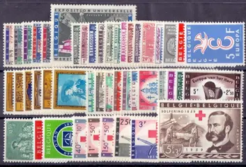 België 1955/1959 - 5 Bijna volledige jaargangen zonder blok