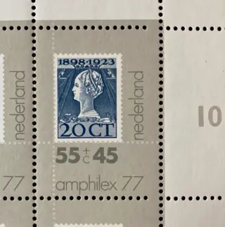 Nederland 1977 - Amphilex 77 met variëteit: extra brede zegels - NVPH 1137/1138