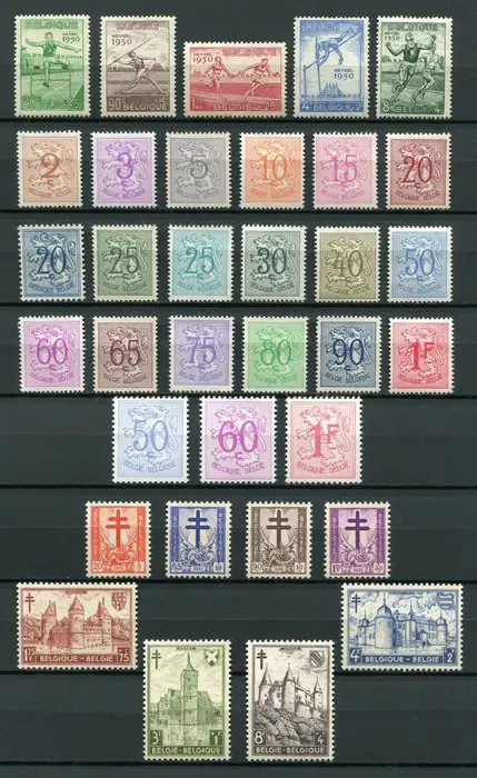 België 1949/1952 - Alle zegels volgens Davo-bladen 57/61