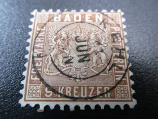 Baden - AD-Baden Nr. 15c, 1862, Wappen liniert, gestempelt, BPP Befund