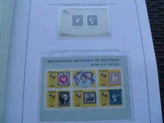 Italiaanse Republiek 1985/2000 - collezione completa integra su fogli marini con cartella e custodia foglietti e libretti. - sassone