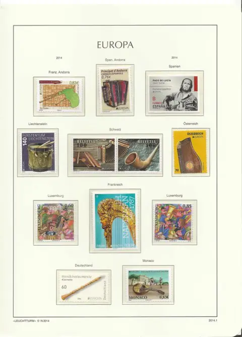 Europa CEPT 2014/2018 - Important collection on Leuchtturm album and leaves - Unificato