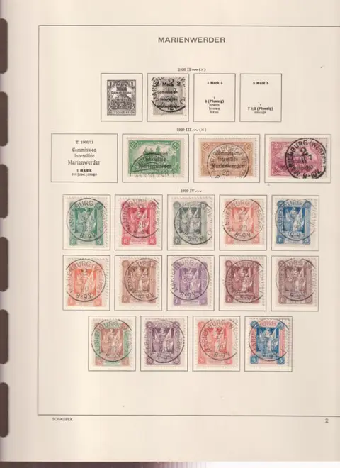 Abstimmungsgebiete. 1920/1922 - Sleeswijk,Opper- Silezië,Marienwerder.Allenstein.