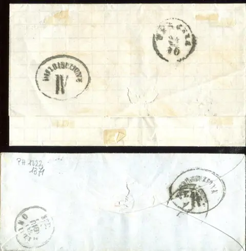 Italiaanse oude staten - Sardinië 1862/1863 - 2 documents in ‘PD’ rate from the Kingdom of Italy to Austrian Veneto. - Sassone 13D+13E, 16F