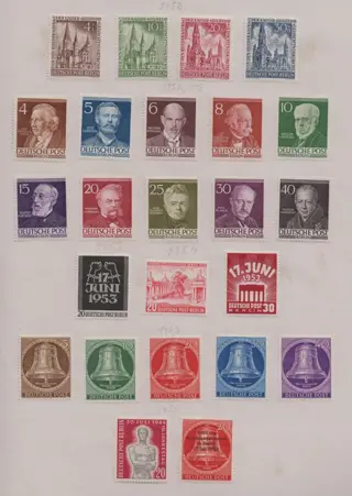 Berlijn 1950/1956 - Complete section in flawless used state of preservation - Michel 71-158