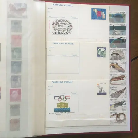 Wereld - World / Italy lot, interesting stamps: covers, postcards, letters, FDCs and postal pieces, postal