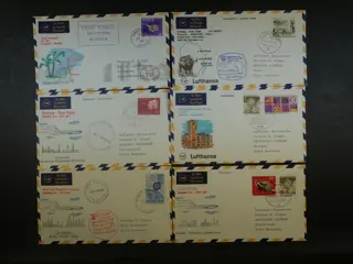 Duitsland, Bondsrepubliek - Large aviation batch, mostly Lufthansa first flights and more