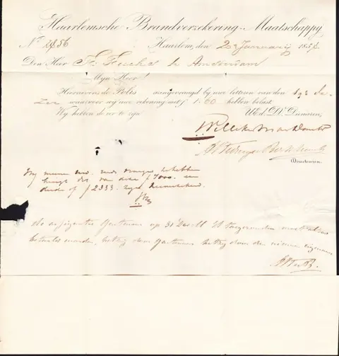 Nederland 1858 - Poststuk van Haarlem naar Amsterdam - NVPH 1
