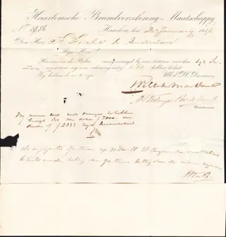 Nederland 1858 - Poststuk van Haarlem naar Amsterdam - NVPH 1