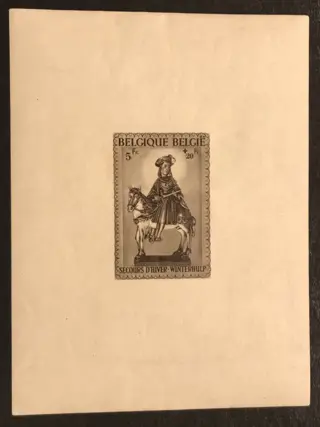 België 1942 - Sint-Maarten Winterhulp - Kleurcuriositeiten in diverse nuances - BL14 + BL15-Cu