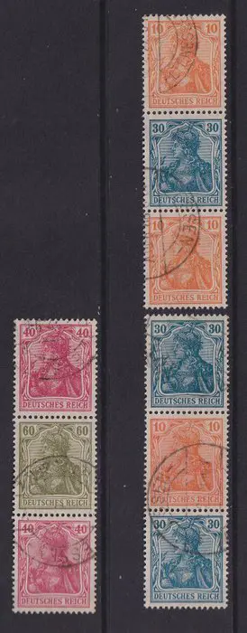 Duitse Rijk 1917/1921 - Verzameling combinaties Germania.