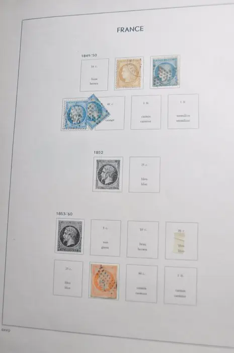 Frankrijk - Partij vanaf klassiek in een DAVO album en diverse stockboeken en bladen