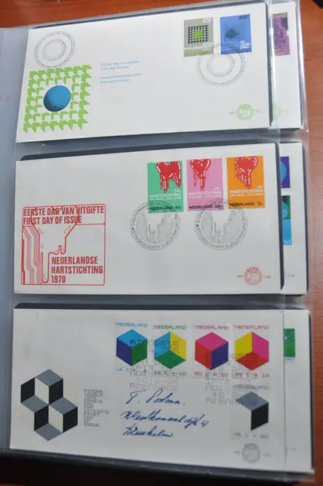 Nederland - Partij FDC's en meer in diverse albums