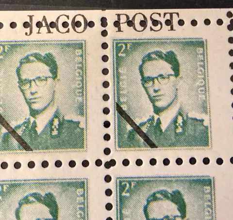 België - Privé uitgifte : Boudewijn bril 'Type Marchand' + Leopold III 'Poortman' in volledig velletje